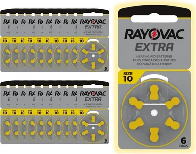 Produktbild von Hörgeräte-Batterien Rayovac 10, 20 Plaketten