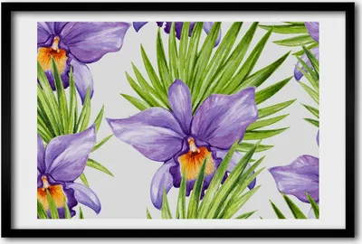 Produktbild von Bild 60x40 MDF-Rahmen, Wandkunst Orchidee