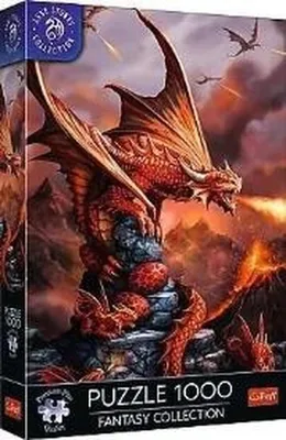 Produktbild von Puzzle Trefl 1000 Teile Feuerdrache Premium Plus Qualität Anne Stokes