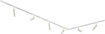 Produktbild von QAZQA - Modern Modernes Schienensystem I Spotlight I Deckenspot I Deckenstrahler I Strahler mit 6 Spot I Spotlight I Deckenspot I Deckenstrahler I Strahler I Lampe I Leuchten Beige und Weiß 1-phasig -
