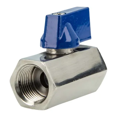 Produktbild von tecuro Mini Kugelhahn Edelstahl V4A (AISI 316), 3/8 Zoll IG/IG nach ISO 228, 40 bar