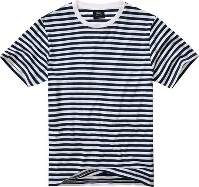 Produktbild von Brandit T-Shirt Herren Ringelshirt shortsleeve navy/weiß Basics 100% Baumwolle S