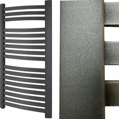 Obrázek produktu pro Koupelnový žebřík antracit 57 x 55 cm 9 lamel diamantově černá