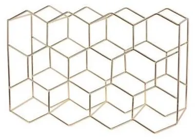 Immagine prodotto di Excellent Houseware Portabottiglie per 11 bottiglie, metallo, 44x15x29 cm, oro