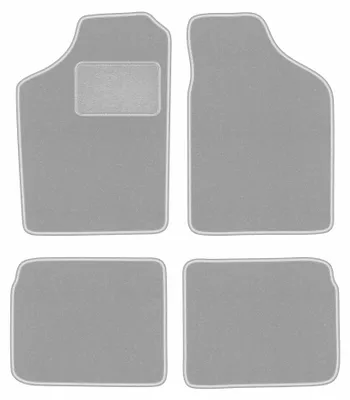 Obrázok produktu pre Velúrové autokoberce pre: Volkswagen Polo II 1981-1992 (kupé/hatchback/sedan) – sada 4 ks, sivé, na mieru – Wielganizator OSLO
