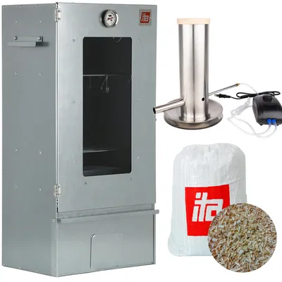 Image de ITA Fumoir 7000 - Premium Fumoir avec 3 étages - Acier allié, fenêtre & thermomètre - Qualité  EU Directement du fabricant