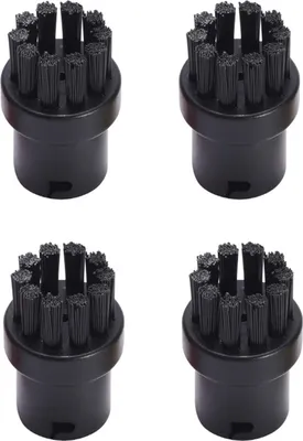 Obrázek produktu pro sada 4 náhradních čisticích kartáčů pro čisticí parní stroje Karcher SC1, SC2, SC3, SC4, SC5, SC7 (černá)
