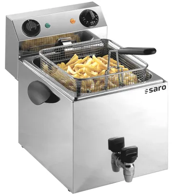 Produktbild von Saro PROFRI 8 V, Fritteuse, 8 l, 180 °C, Einzelbild, Edelstahl, Drehregler