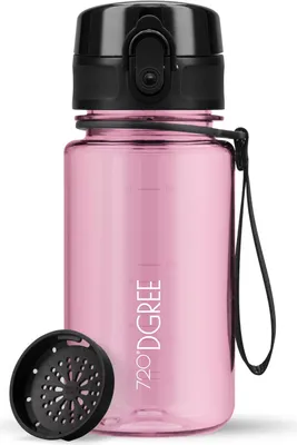 Produktbild von uberBottle crystalClear Trinkflasche mit Sieb 350ml / Rose/ 720DGREE