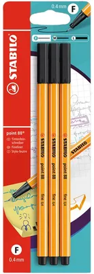 Obrázek produktu pro Fineliner - STABILO point 88 - balení po 3 kusech - černý