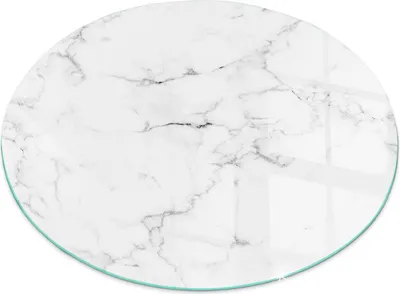 Produktbild von Glasbodenplatte für Fi 100 cm – Kaminofen – Kaminplatte Glas – Schutzglas – Funkenschutzplatte –Glasbodenplatte Feuerfeste – Hitzeschutzplatte – Bodenschutz aus Glas – Marmormuster mit Adern