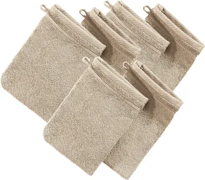 Produktbild von Erwin Müller Waschhandschuh Heidelberg" 6er-Pack beige 15x21 cm"