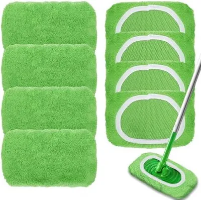 Produktbild von 8 Bodentücher für Swiffer Sweeper Mop, 25,4 x 11,5CM Trockene/Feuchte Bodentücher, Wiederverwendbar und Ideal für Swiffer Bodenwischer Wet & Dry Starter