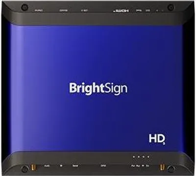Produktbild von BrightSign HD1025, Schwarz, Violett, M2TS, MKV, MOV, MP4, TS, VOB, BMP, JPEG, PNG, H.264, H.265, AAC, MP2, MP3, WAV, 4K Ultra HD