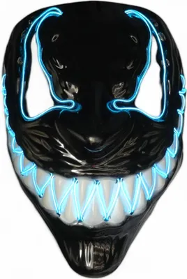 Produktbild von LED Horror Void Masken verschiedene Farben Halloween Grusel freaky Hellblau