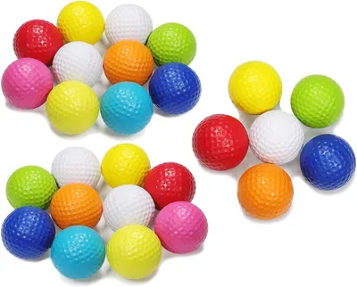Imagen del producto de Pelotas de golf de entrenamiento, fabricadas en espuma, paquete de 26 unidades, suaves y seguras para uso en interiores y exteriores