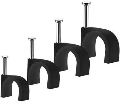 Produktbild von Famanu Kabelclips - 400 Stück in Schwarz, 4 Größen 4 mm, 6 mm, 8 mm, 10 mm