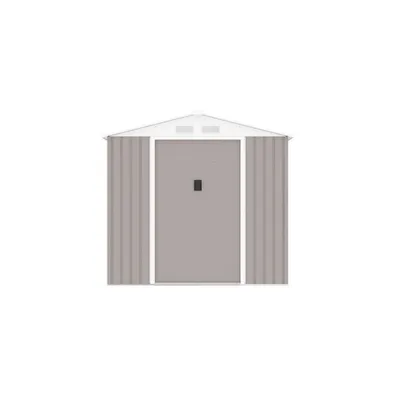 Produktbild von Gartenhaus aus Metall, 4,07 m² – 213 x 191 x 195 cm – inklusive Verankerungsset – Taupe
