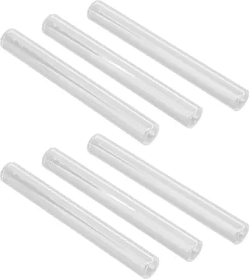 Obrázok produktu pre Sada 6 ks čírych borosilikátových sklenených rúrok – vnútorný priemer 8 mm, vonkajší priemer 12 mm, hrúbka 2 mm, s čistiacou kefkou