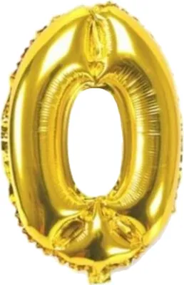 Produktbild von Zahl Luftballon XL 75CM Nummer Folienballon Gold 0