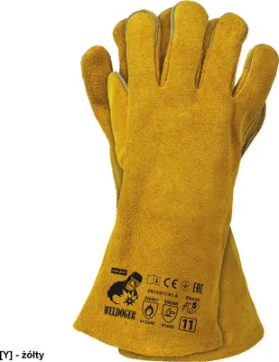 Zdjęcie produktu dla WELDOGER - skórzane długie rękawice - 35 cm - rozmiar: 11.
