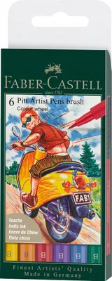 Image de FABER-CASTELL Tuschestift Pitt Artist Pen B colour 6x