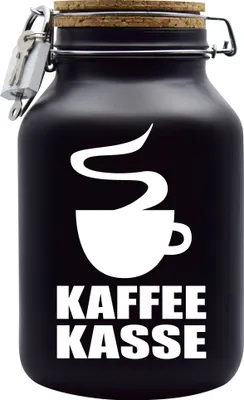 Produktbild von Spardose Geld Geschenk Ideen Kaffee Kasse Schwarz Größe XXL 3 Liter