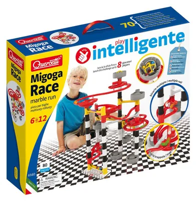 Immagine prodotto di Quercetti 80 pezzi Migoga Race, set per la corsa delle biglie