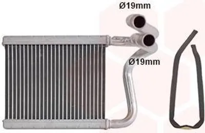 Produktbild von VAN WEZEL 83016705 Wärmetauscher Innenraumheizung Kühler für HYUNDAI i20 (PB, PBT)