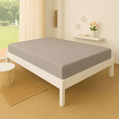 Produktbild von Traumschlaf Melange Biber Spannbetttuch 180x200 cm grau