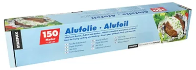 Produktbild von Alufolie 150 m x 45 cm in Faltschachtel