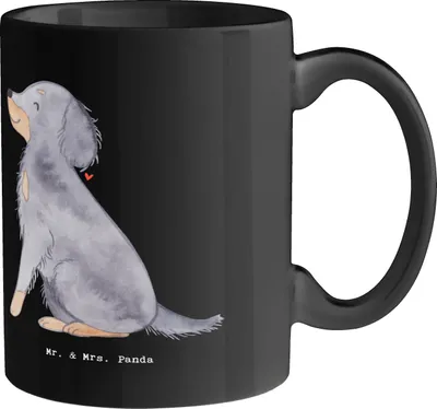 Produktbild von Mr. & Mrs. Panda Kaffeebecher Gordon Setter - Schwarz - Geschenk, Hunderassen Eigenschaften, Becher, Pflege, Keramiktasse, Trinkbecher, intelligenter Hund, Kaffeetasse