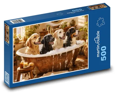Obrázek produktu pro Puzzle 500 Čtyři psi ve vaně - martinpuzzle