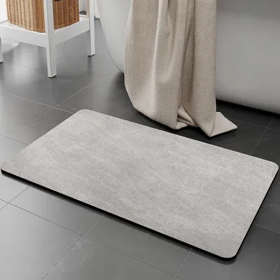 Obrázok produktu pre Kúpeľňová predložka 50 x 80 cm, sivá, rýchloschnúca, protišmyková, pre kúpeľňu