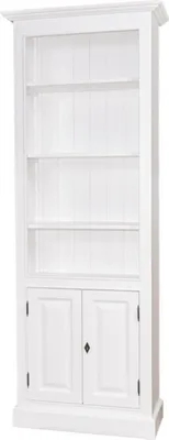 Produktbild von Casa Padrino Landhaus Bücherschrank B 78 x H 210 cm Bücherregal Regal Schrank - Art Deco Jugendstil Hotel Massivholz Möbel