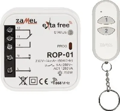 Zdjęcie produktu dla Zestaw sterowania radiowego (ROP01+P257/2), RZB-05, exta free Zamel