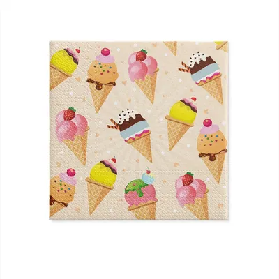 Image de 20 serviettes Ice cream - Eiszeit 33 x 33 cm