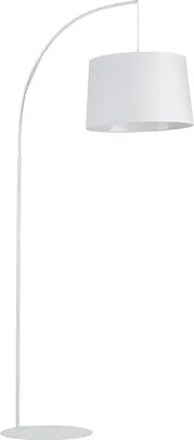 Produktbild von Bogenleuchte Metall Stoff E27 200 cm hoch Weiß Modern