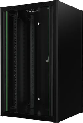 Produktbild von LOGON RWM20U56BL, Wandmontiertes Regal, 20U, Sperrschloss, Verbessertes Kabelmanagement, Schwarz