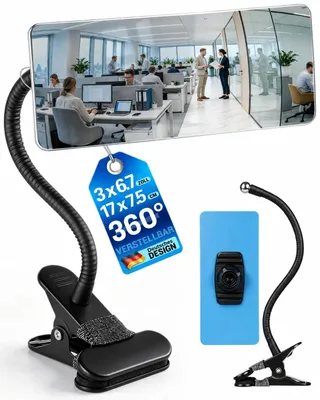 Konvexer Clip-on-Spiegel, 17 x 7,5 cm, rechteckig