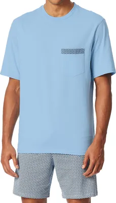 Produktbild von Schiesser Comfort Nightwear Schlafanzug Set aus Kurzarm-Shirt und kurzer Hose, Angenehme Passform, Hoher Tragekomfort