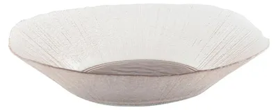 Produktbild von Ovale Salatschüssel mit sandfarbenem Rand, transparent, 30 cm