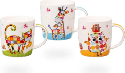 Produktbild von tea4chill Teetasse / Kaffeetasse / Tassen Set 3-tlg. "Peppino" 300ml aus Porzellan