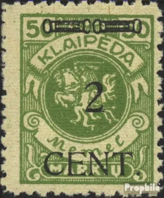 Produktbild von Briefmarken Memelgebiet 1923 Mi 177 mit Falz Aushilfsausgabe