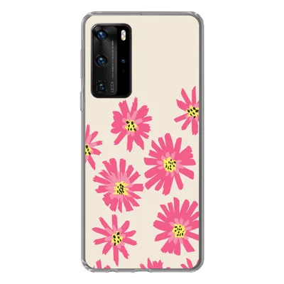 Produktbild von MuchoWow® Handyhülle Schutzhülle Hülle für Huawei P40 Pro Blumen - Muster - Minimalismus Silikon Softcase Handy Hülle - Schutz