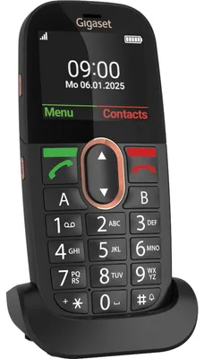 Zdjęcie produktu dla Gigaset GL695, Klasyczny, Jedna karta SIM, 5,87 cm (2.31"), 2 MP, 1400 mAh, Czarny