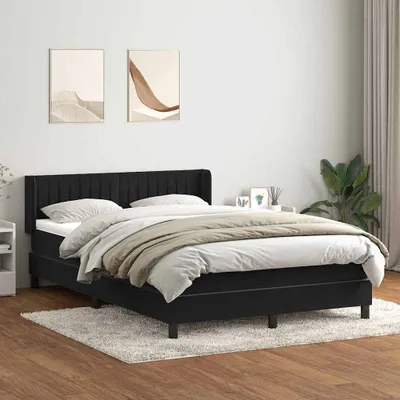 Produktbild von Maison Exclusive - Boxspringbett mit Matratze Schwarz 160x210 cm Samt
