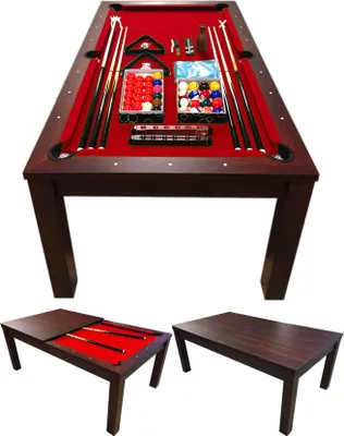 Image de Table de Billard 7 pieds convertible en table – Vulcan Rouge