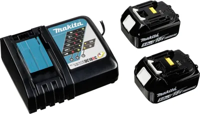 Produktbild von Makita Energy Kit 197624-2 2x BL1850B + DC18RC
