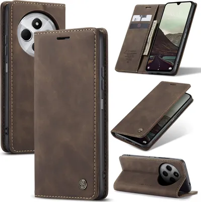 Obrázek produktu pro Pouzdro pro Xiaomi Redmi 14C, RetroPolyuretanKožené Pouzdro s Funkcí Stojánku bronz